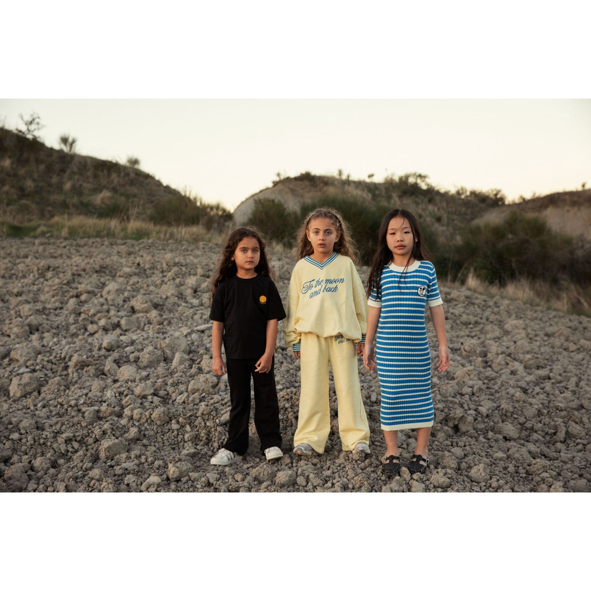 Mini Rodini Yellow To The Moon Emb Sweatpants