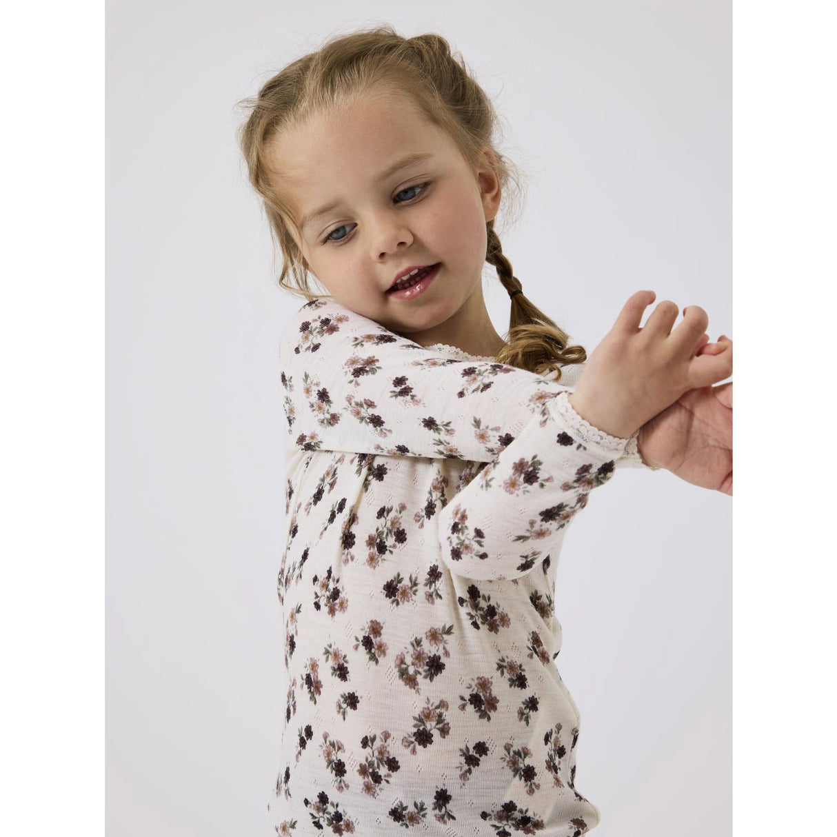 Name It Lilac Ash Wang Wool Needle Blouse Noos