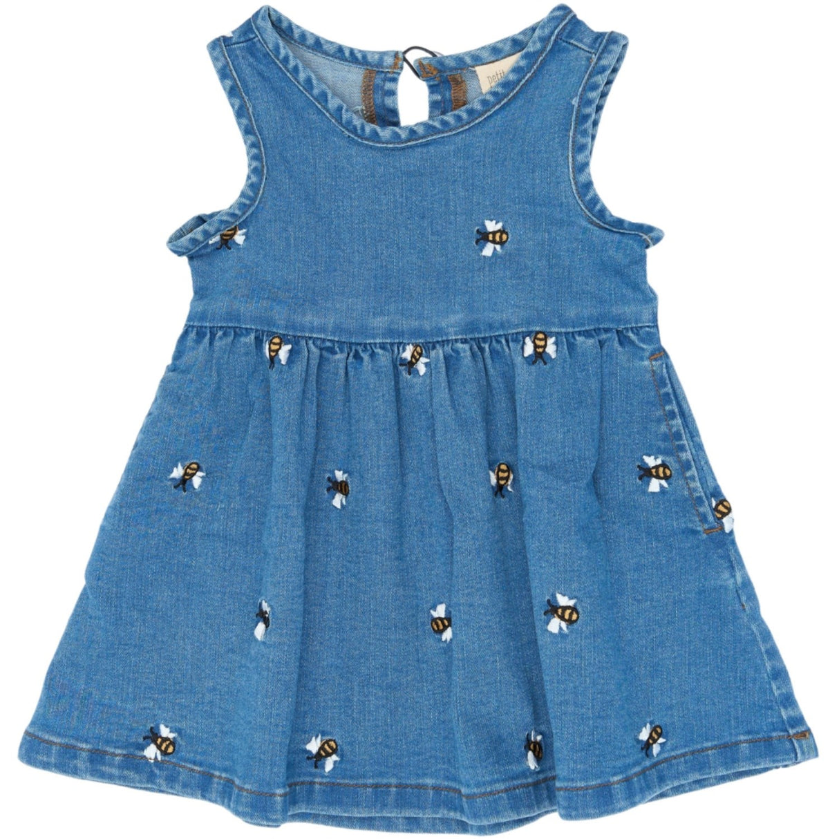 Petit Piao Light Blue Denim Emb Ppjubii S_L Denim Dress