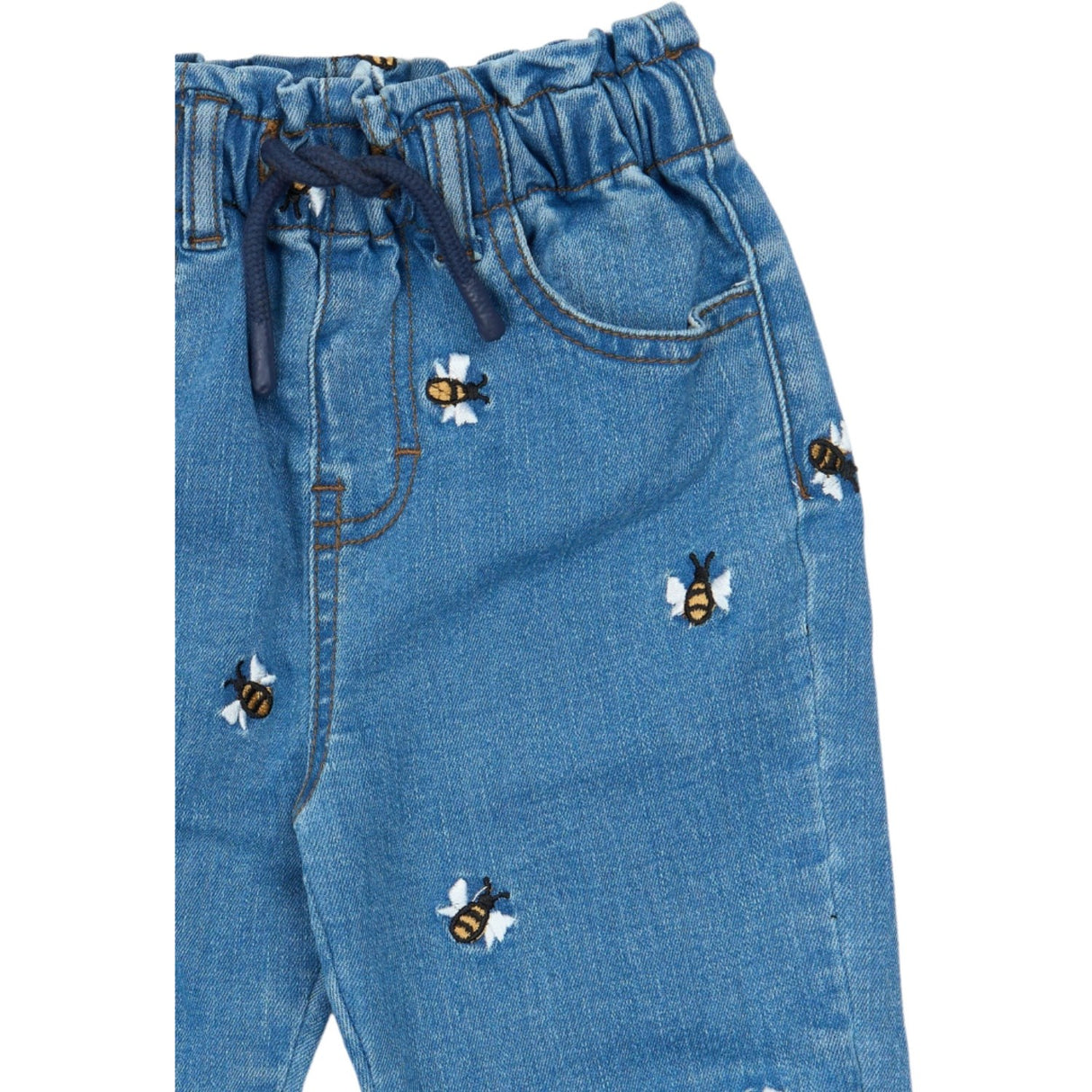 Petit Piao Light Blue Denim Emb Ppjubii Denim Pants