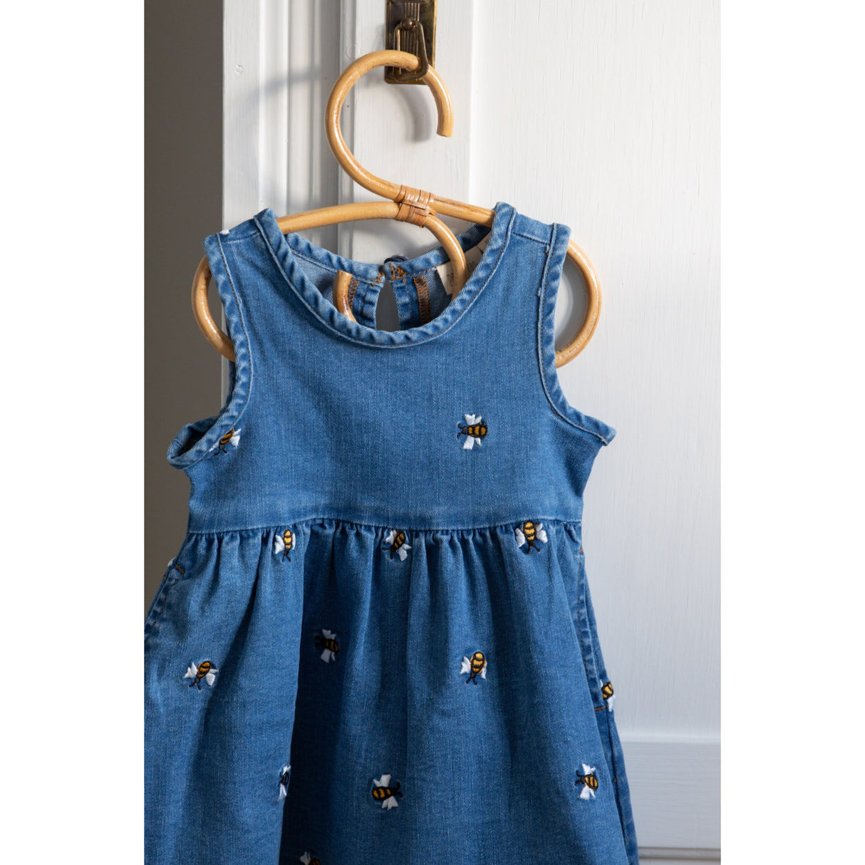 Petit Piao Light Blue Denim Emb Ppjubii S_L Denim Dress
