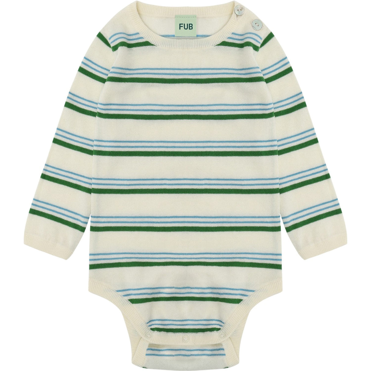 FUB Ecru/Pine Baby LS Body