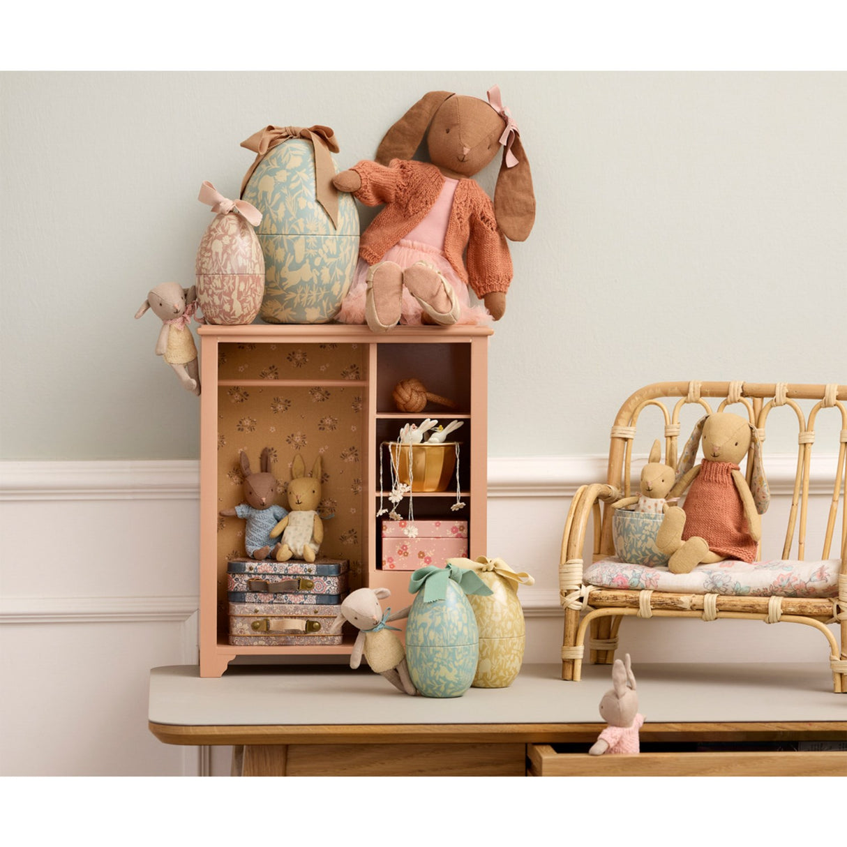 Maileg Kanin, Størrelse 2 - Cremegul - Knitted Kjole