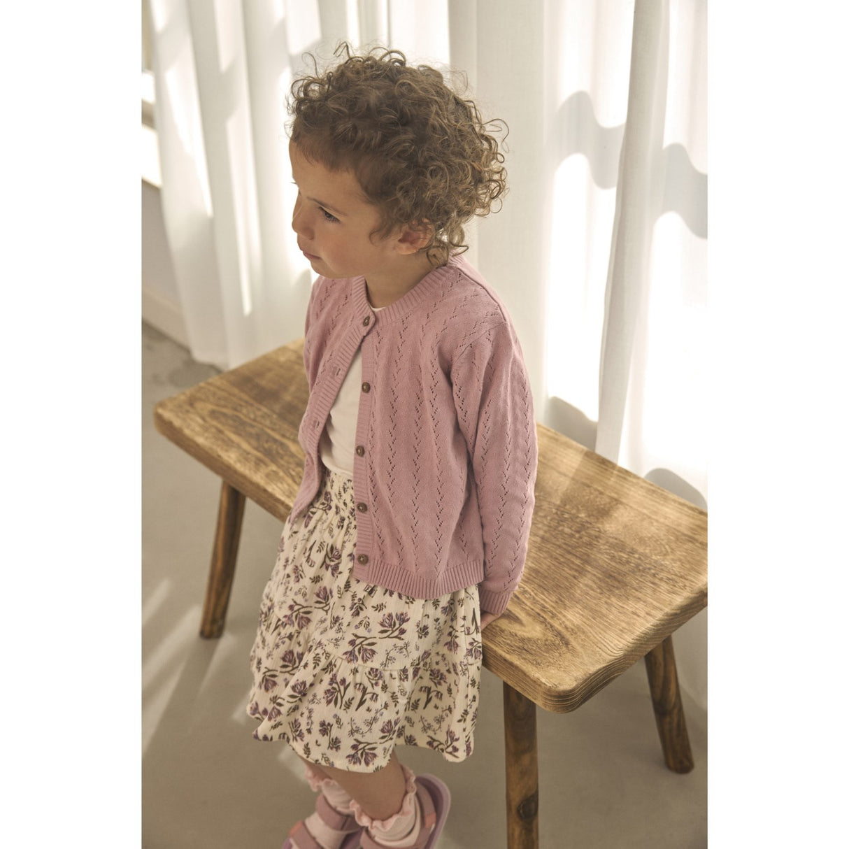 En Fant Eggnog Skirt Floral Woven