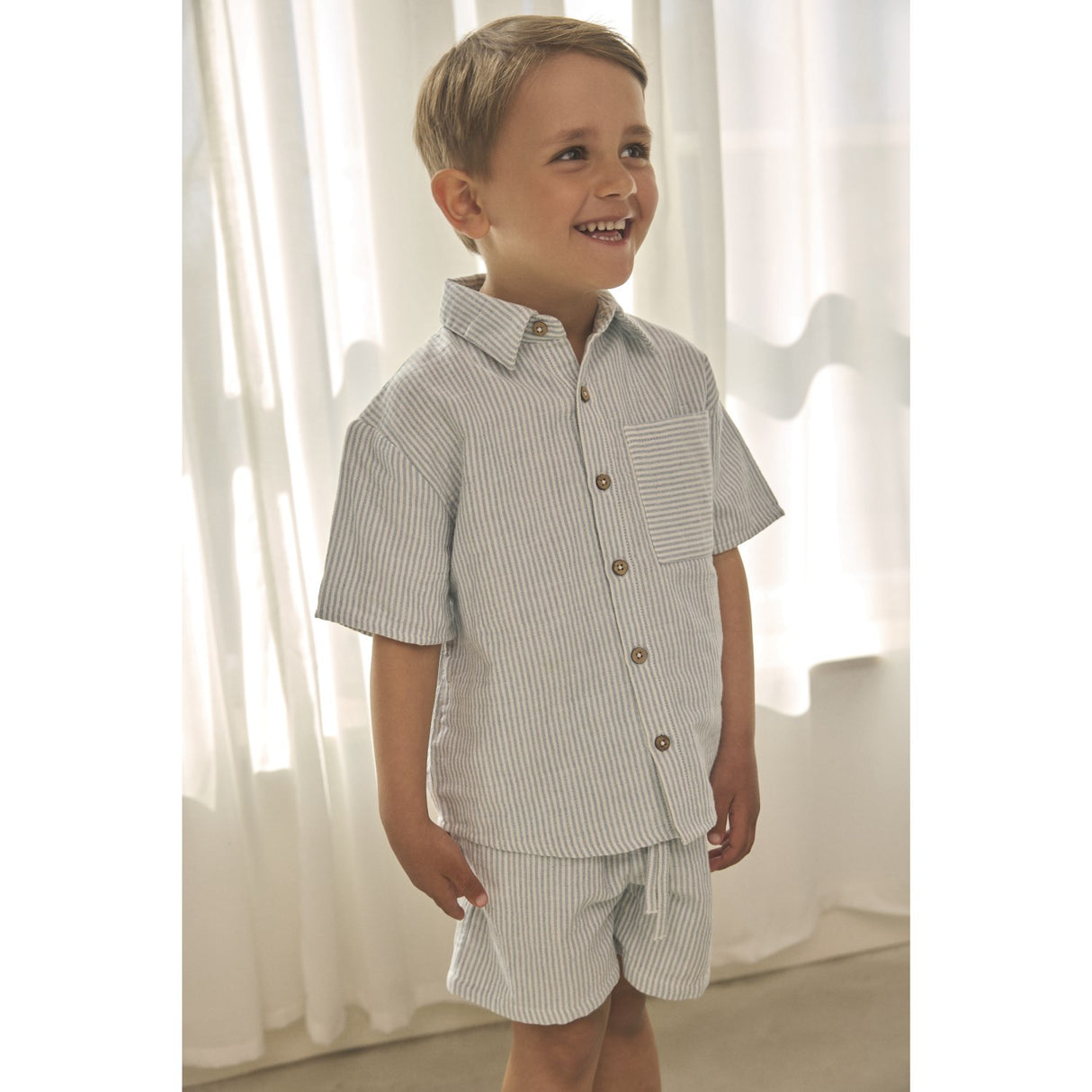 En Fant Citadel Shirt Ss Muslin Stripe