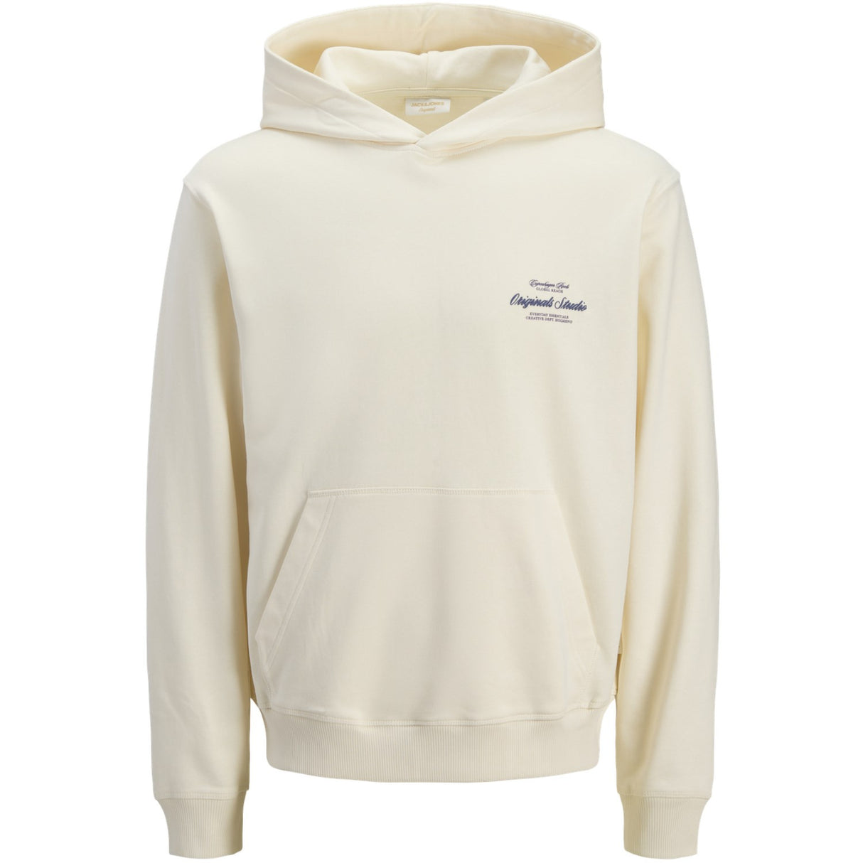 Jack & Jones Junior Antique White Jornorrebro Typo Back Sweat Hood Sn Jnr