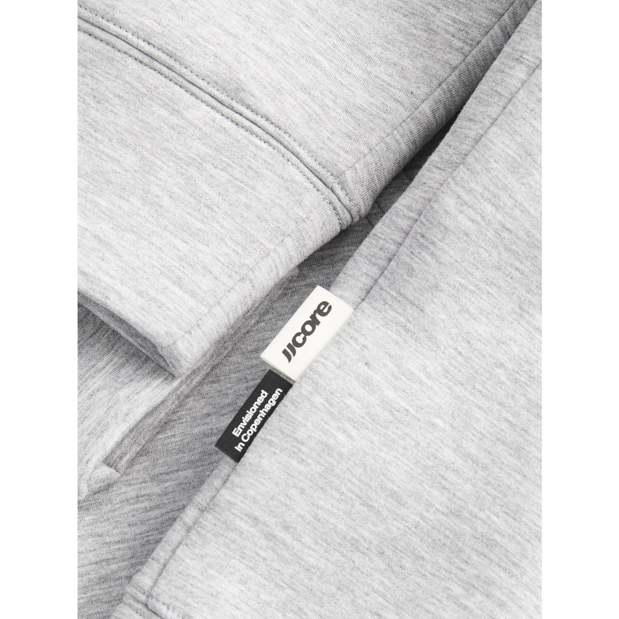 Jack & Jones Junior Light Grey Melange Jcolegacy Sweat Scuba Zip Hood Sn Jnr