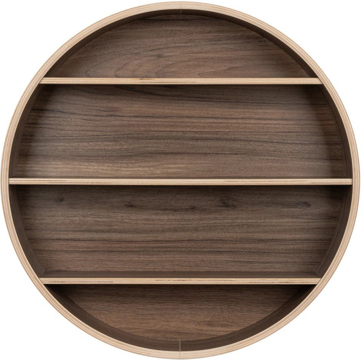 Curve Lab Walnut Round Shelf