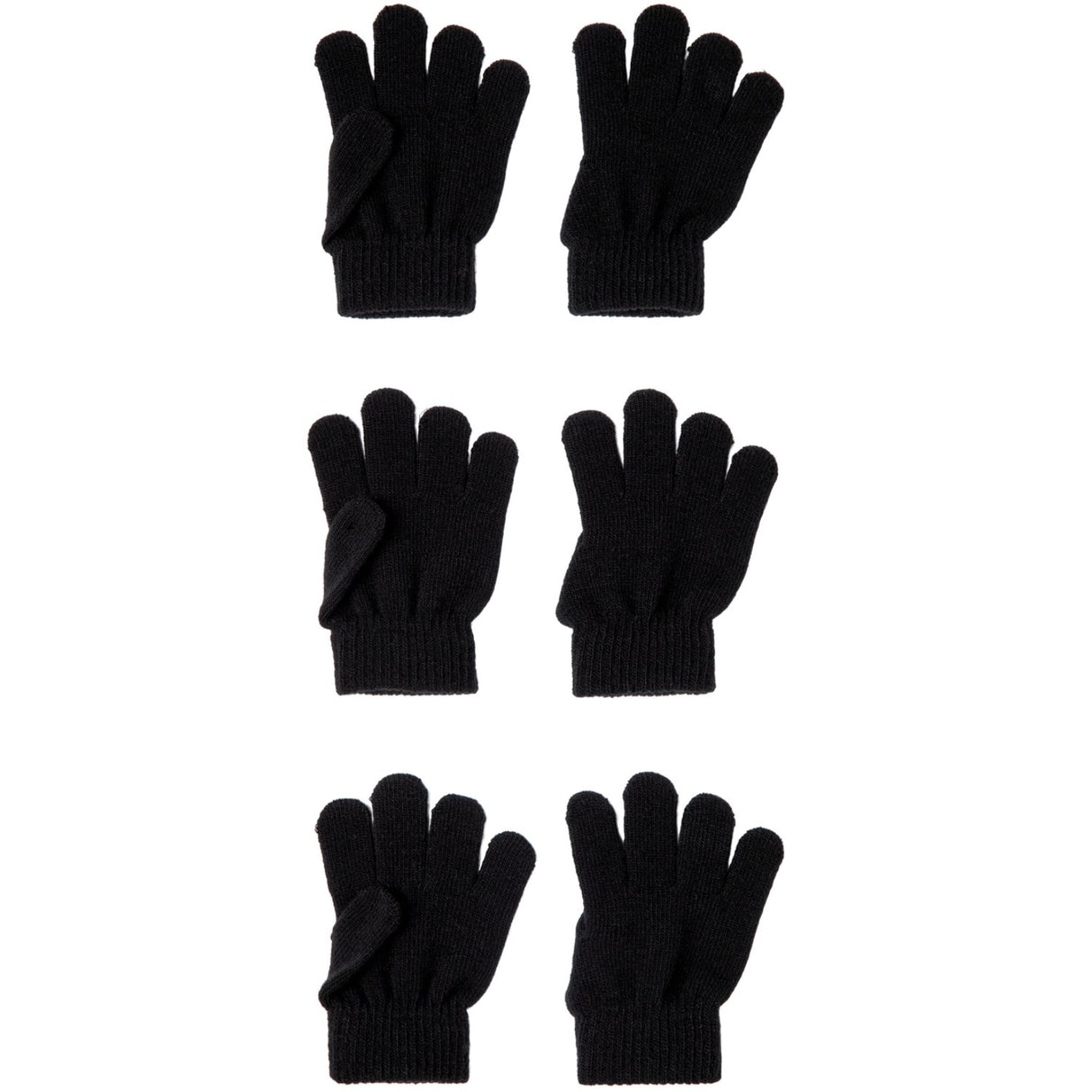 Name It Black Nmnmagic Knit Gloves 3P