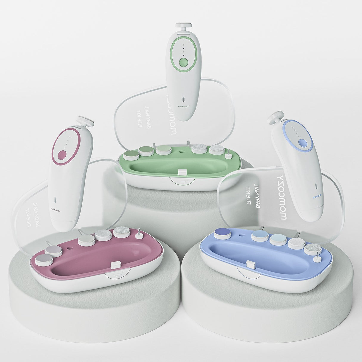 Momcozy Green Electric Baby Nail File - Low Noise