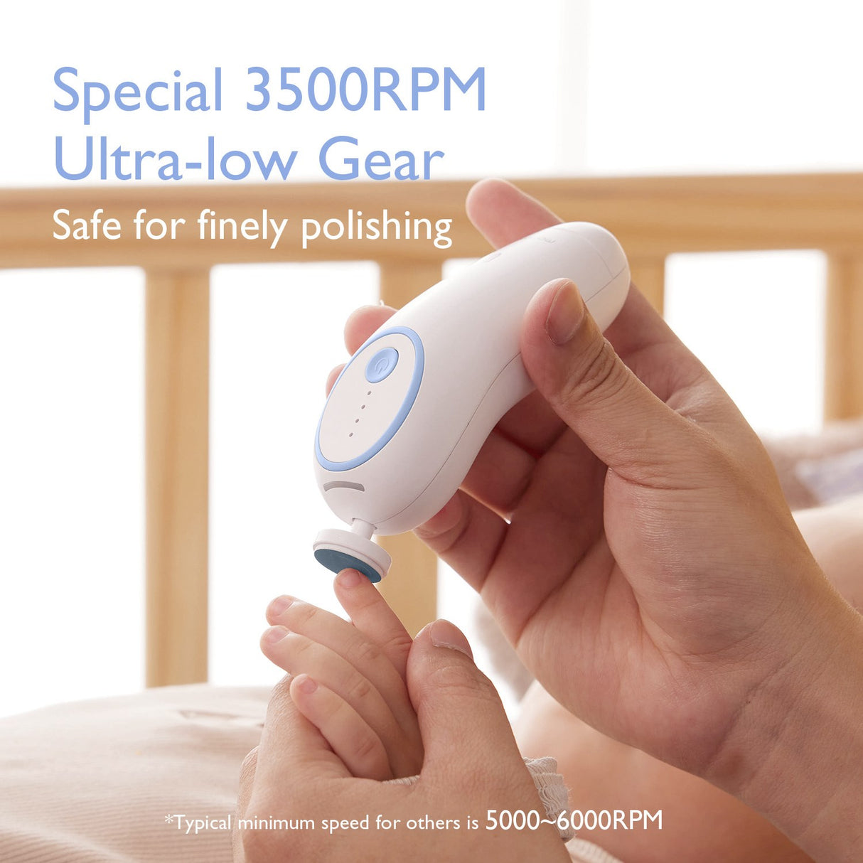 Momcozy Green Electric Baby Nail File - Low Noise