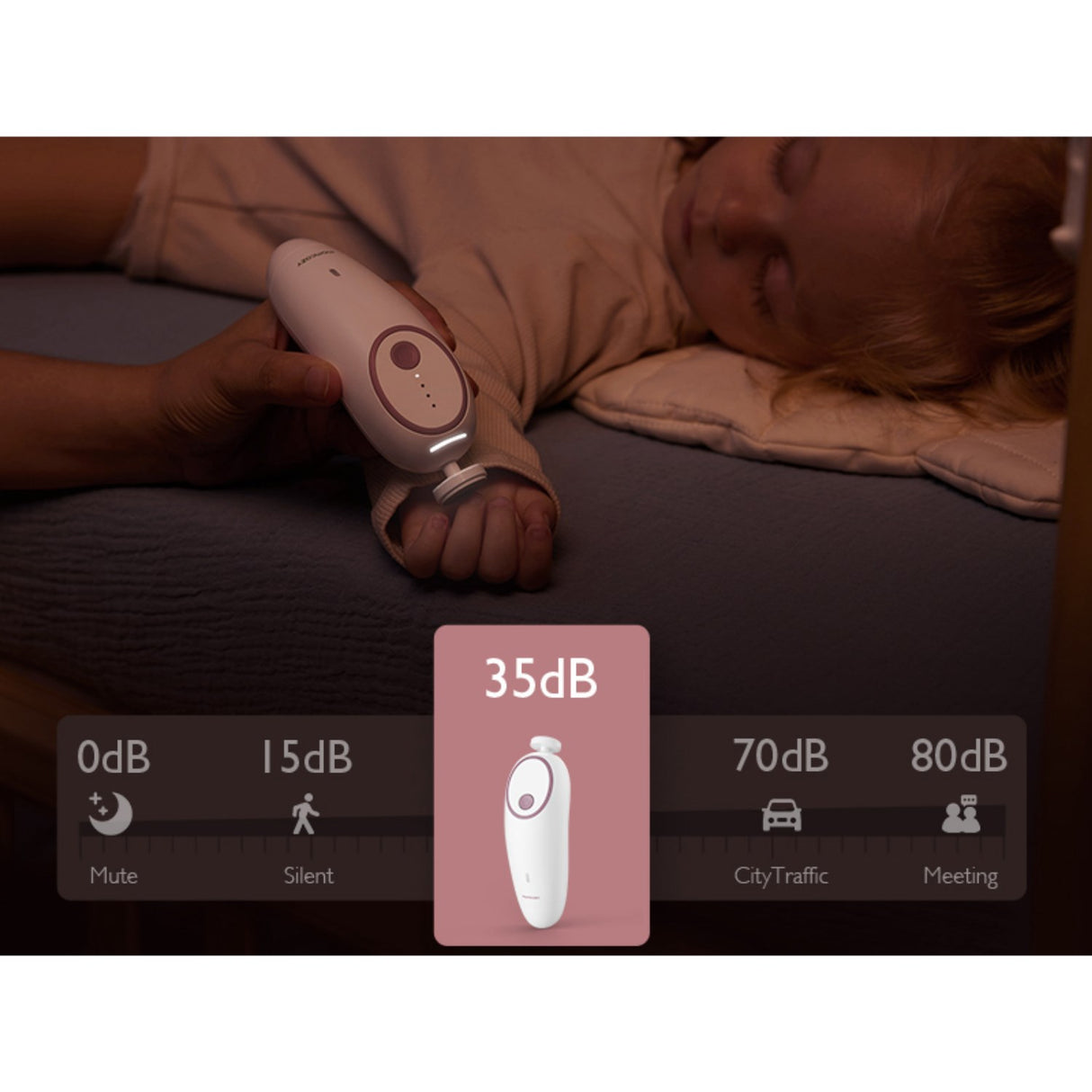 Momcozy Green Electric Baby Nail File - Low Noise