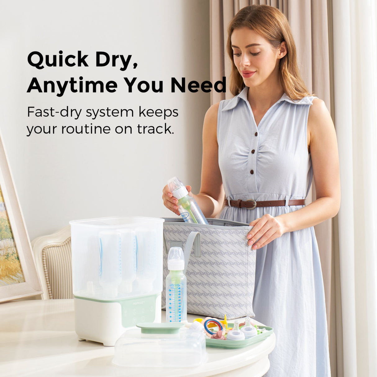 Momcozy BS04 4-in-1 Bottle Sterilizer And Dryer
