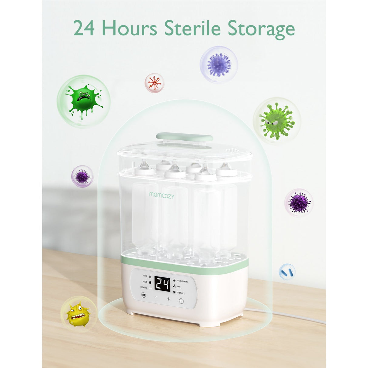 Momcozy 8-in-1 Electric Steam Baby Bottle Sterilizer