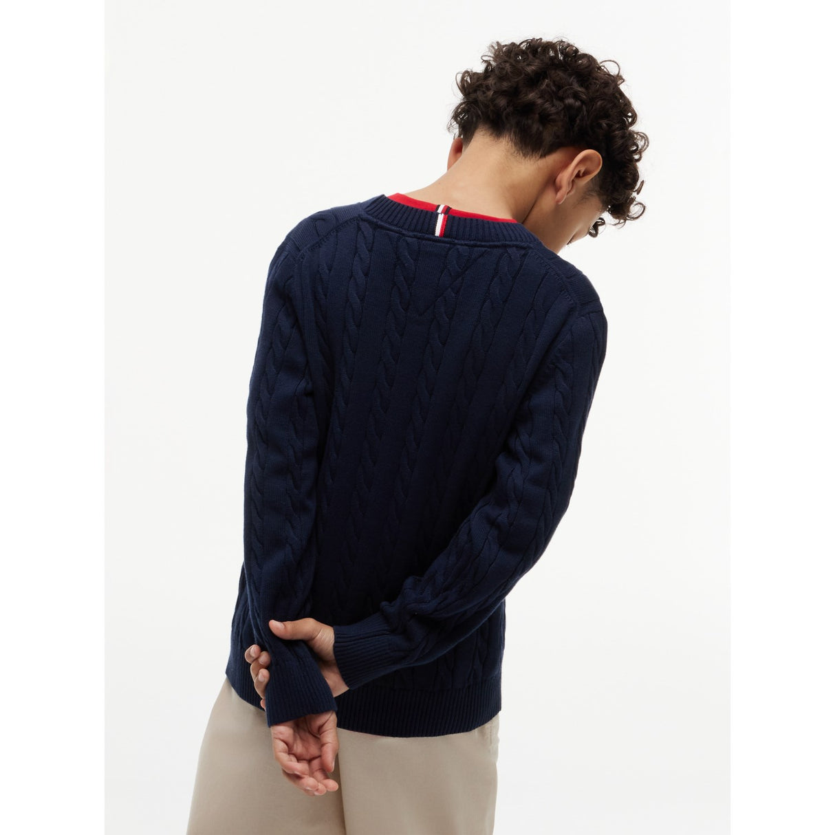 Tommy Hilfiger Dark Night Navy Cotton Cable Sweater