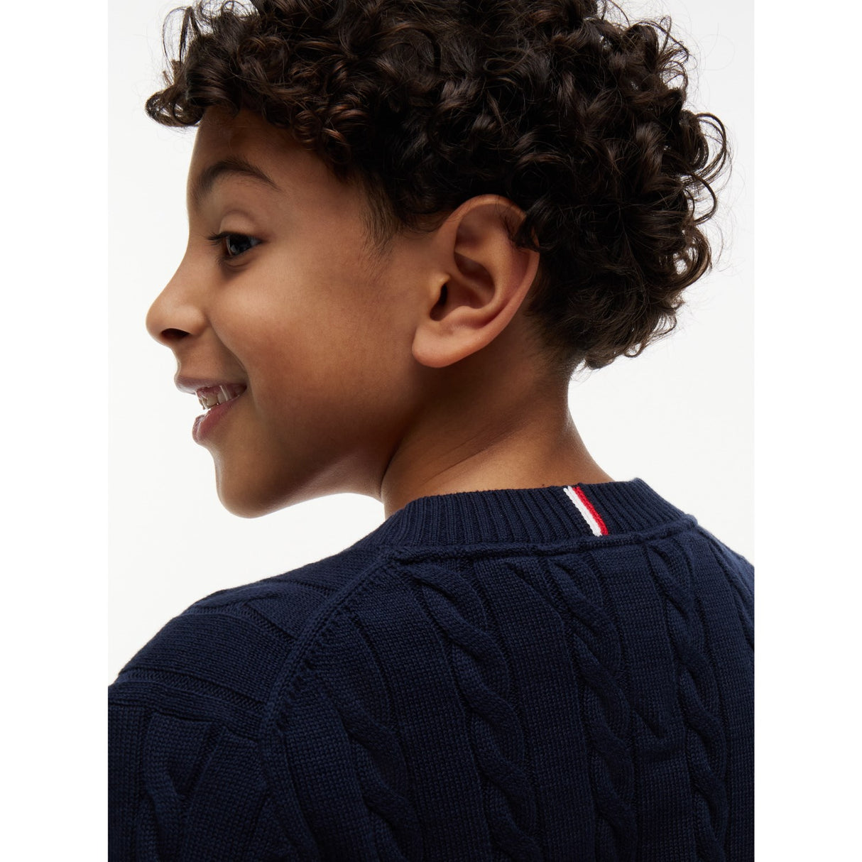 Tommy Hilfiger Dark Night Navy Cotton Cable Sweater