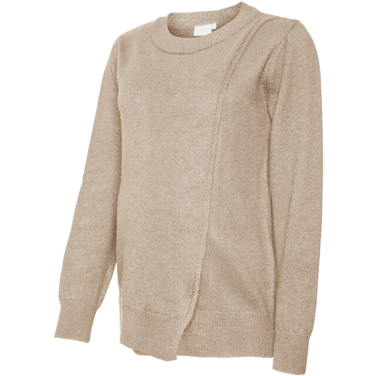 Mama;licious Natural Melange Mlnewanne Iris L/S Knit Top 2F Noos