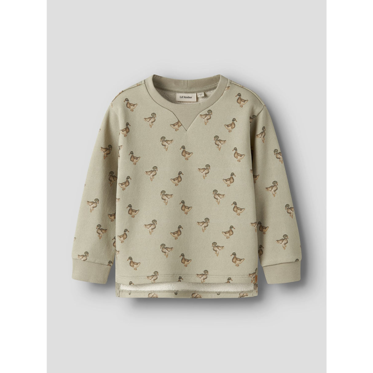 Lil'Atelier Moss Gray Duck Nmmjobo Ain Ls Loose Sweat Lil