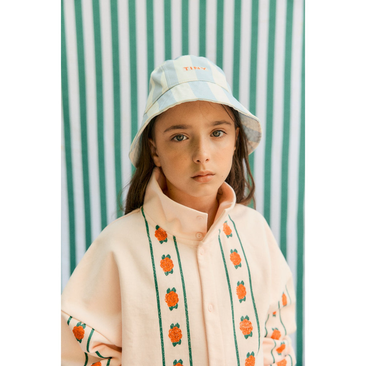 TinyCottons Washed Blue Blue Stripes Bucket Hat