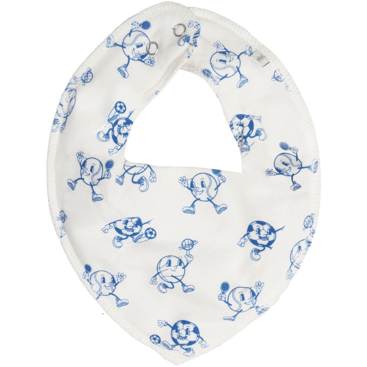 Pippi Light Dusty Blue Bandana Bib Boy -Aop (3-Pack)