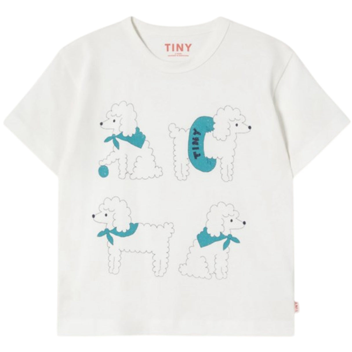 TinyCottons Off-white Poodle Graphic Tee