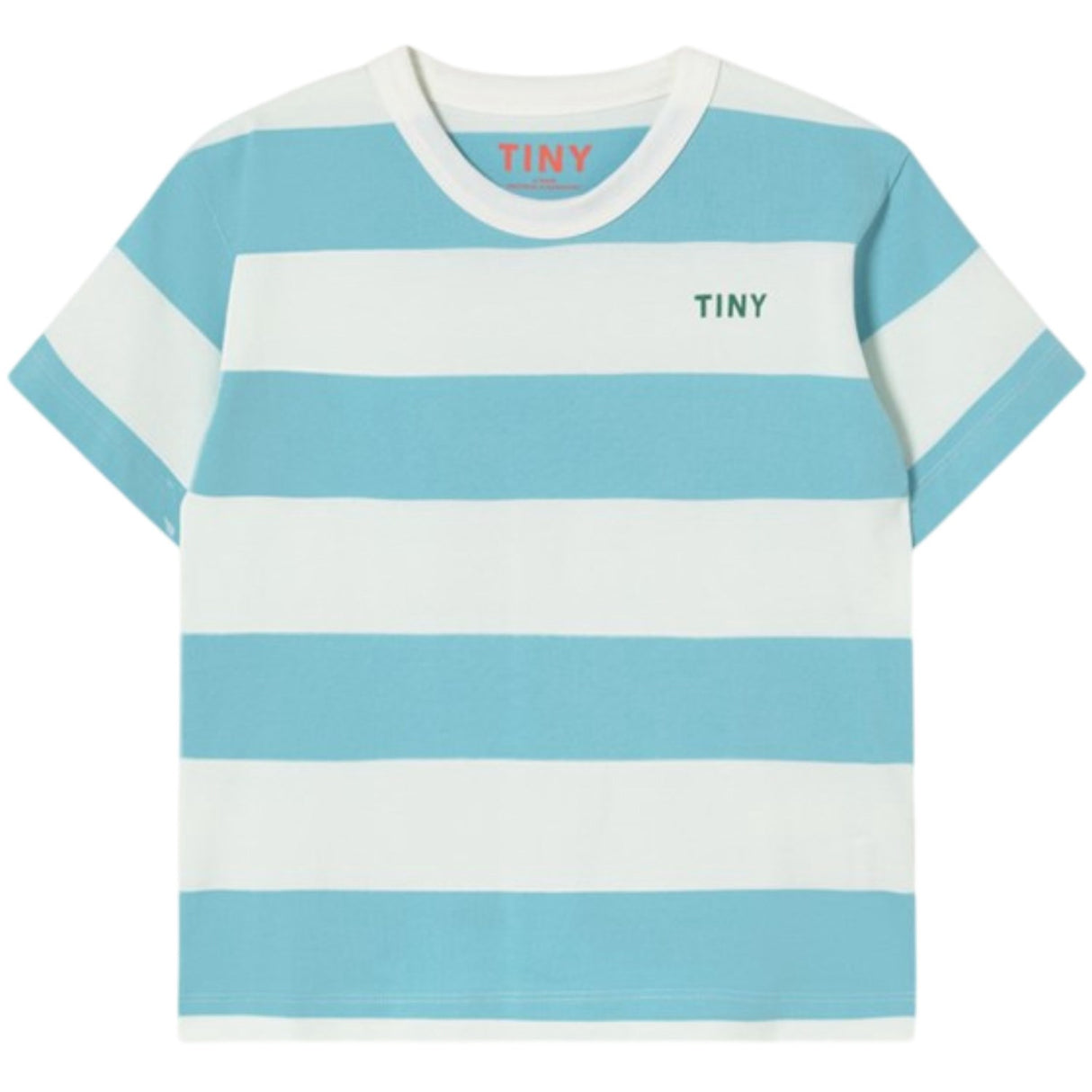 TinyCottons Light Cyan Stripes Knit Tee