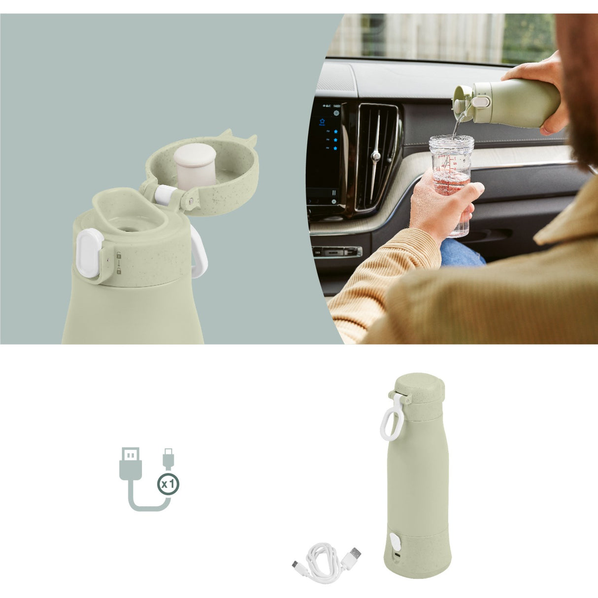Babymoov Sage Green Moov & Feed Autonomous Bottle Warmer