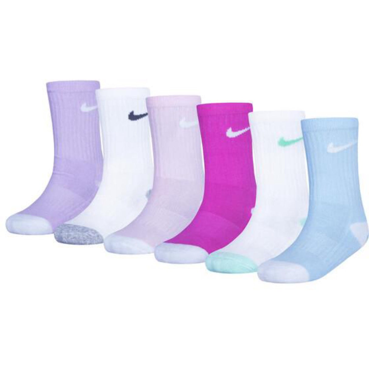 NIKE Mineral 6-Pack Nike Smiley Crew Sock