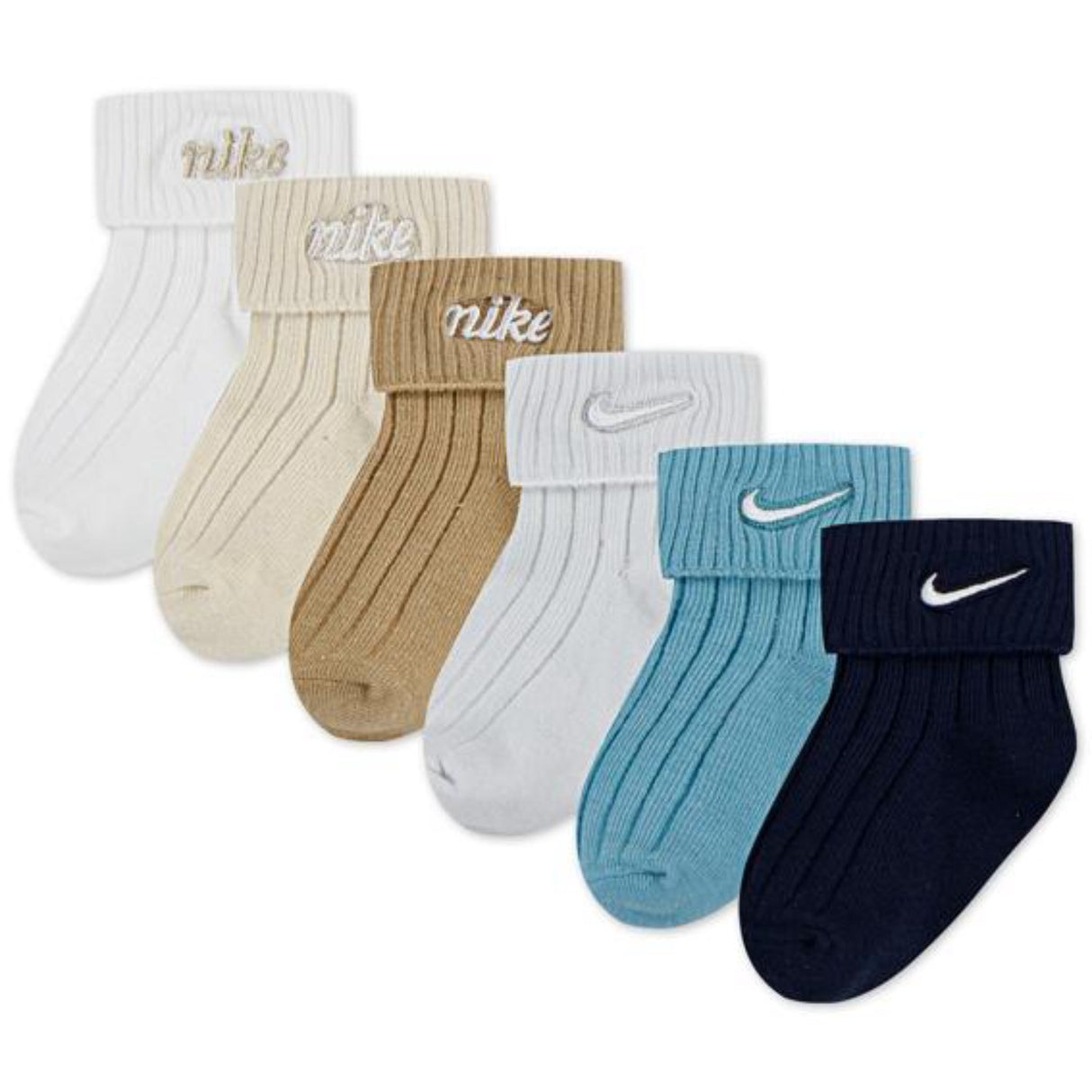 NIKE Sail 6-Pack Rib Turncuff Inf Sock