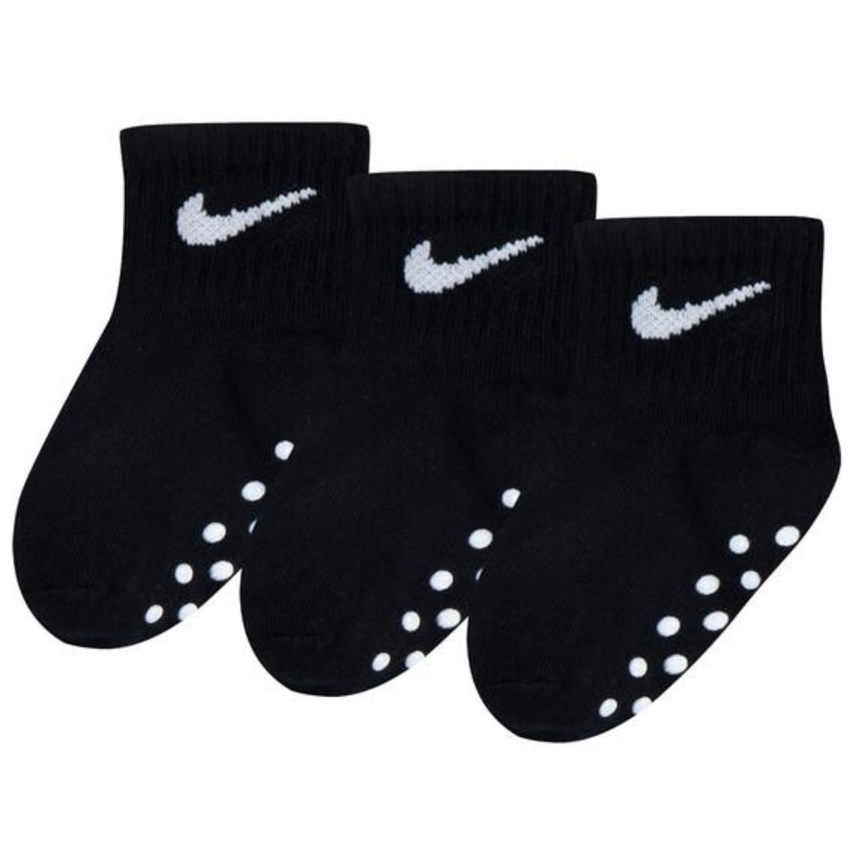 NIKE Multi/Black Core Swoosh Gripper 3-Pack Socks