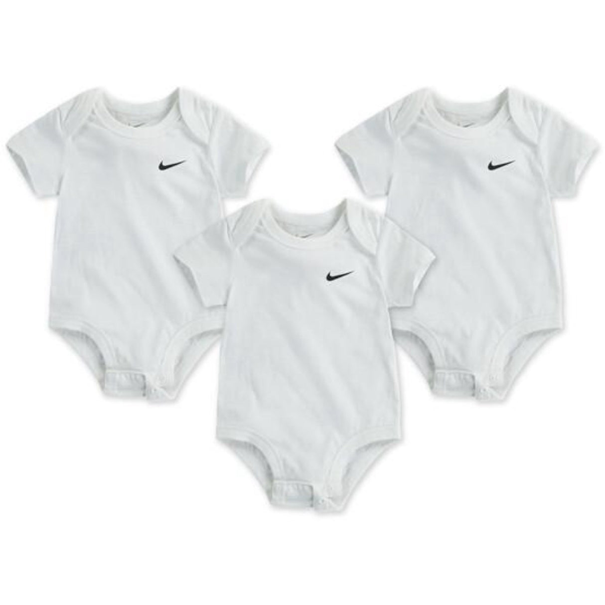 NIKE White 3-Pack Swoosh Bodysuit