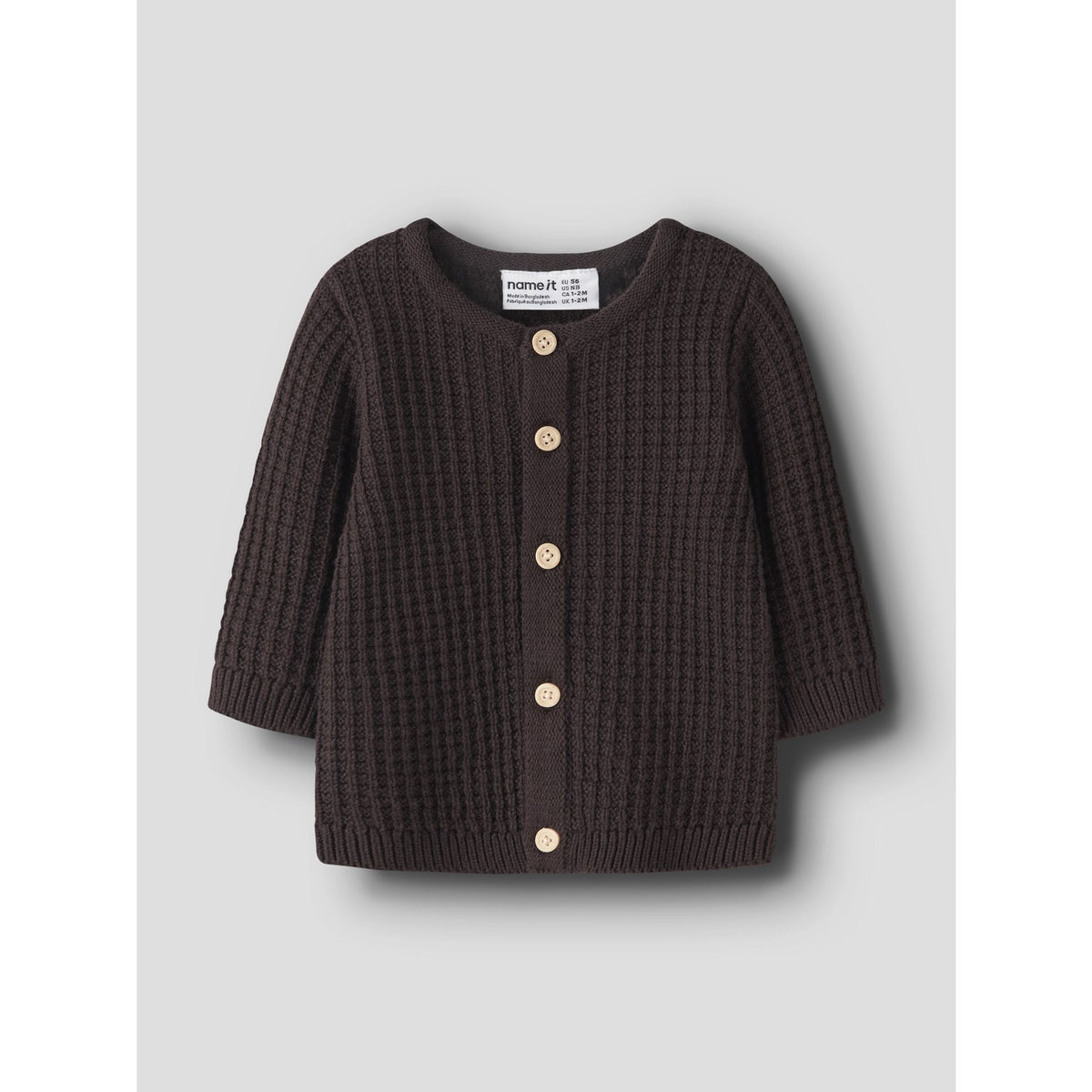 Name It Chocolate Plum Nbmolivar Ls Knit Card