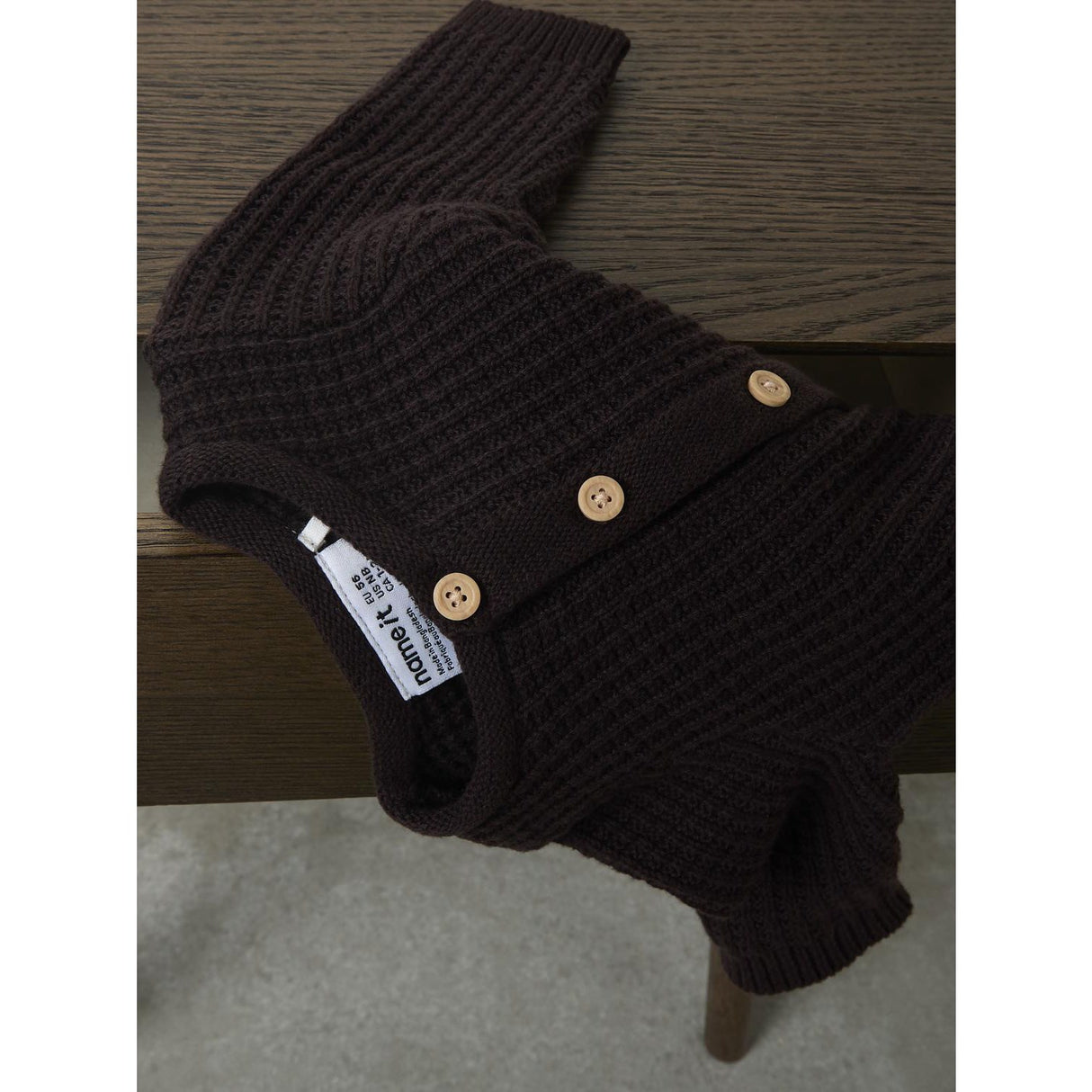 Name It Chocolate Plum Nbmolivar Ls Knit Card