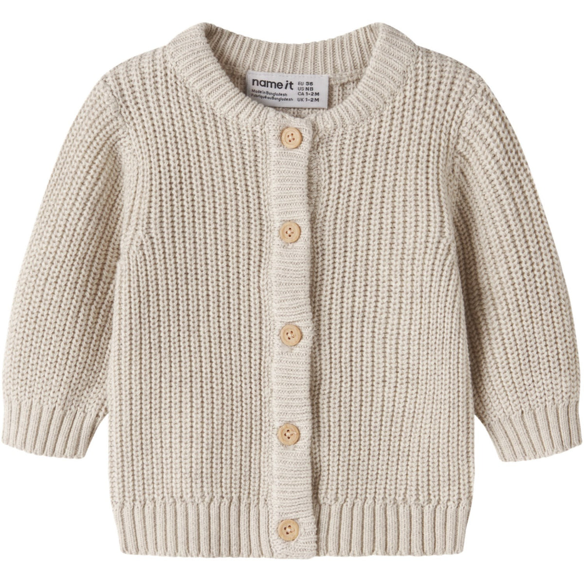 Name It Peyote Melange Nbnomark Ls Knit Card