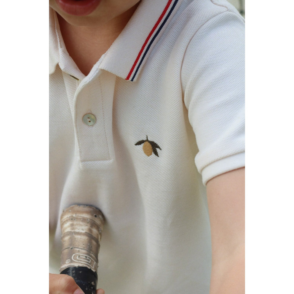 Konges Sløjd Antique White Florian Polo Shirt Gots