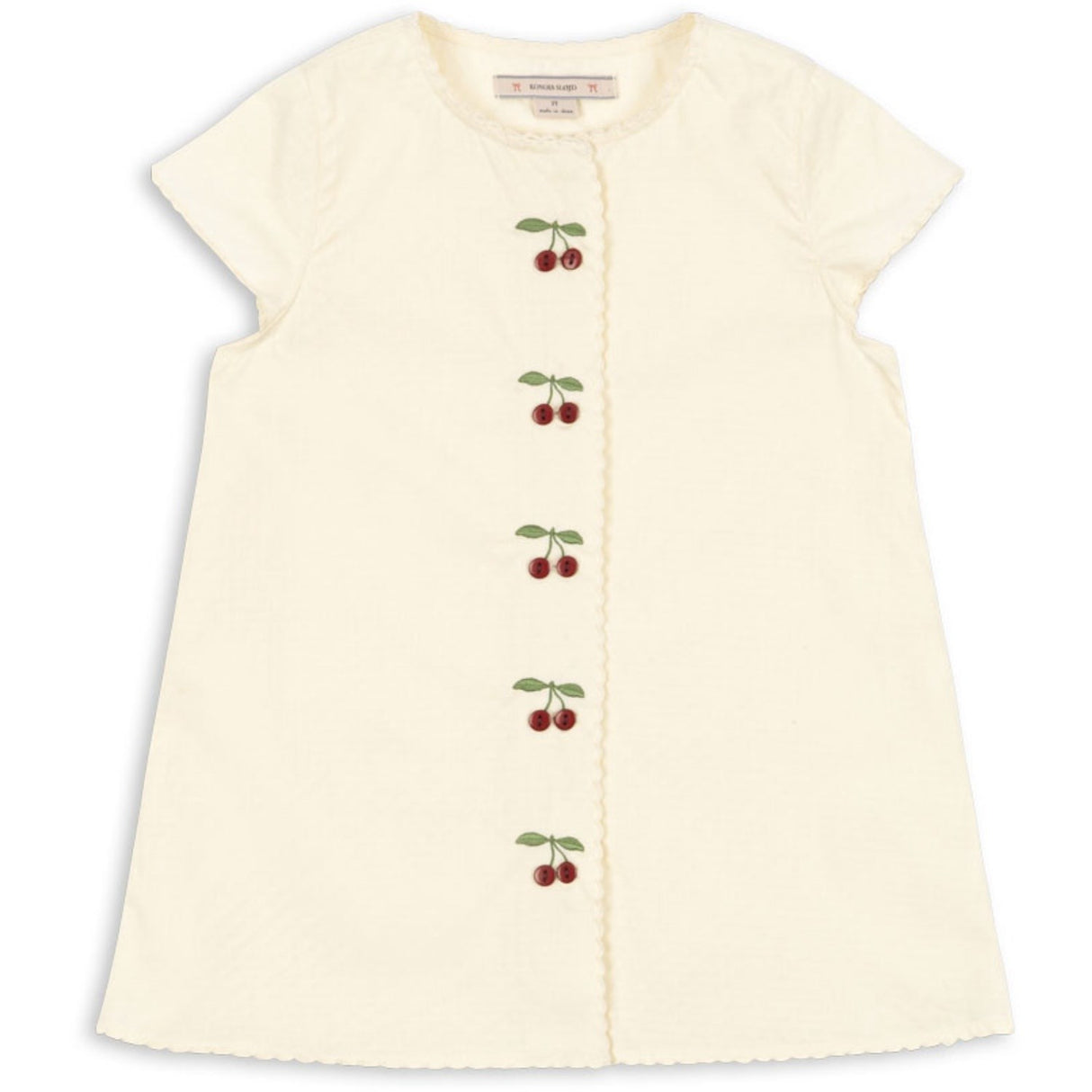 Konges Sløjd Cloud Cream Evia Cherry Dress Gots