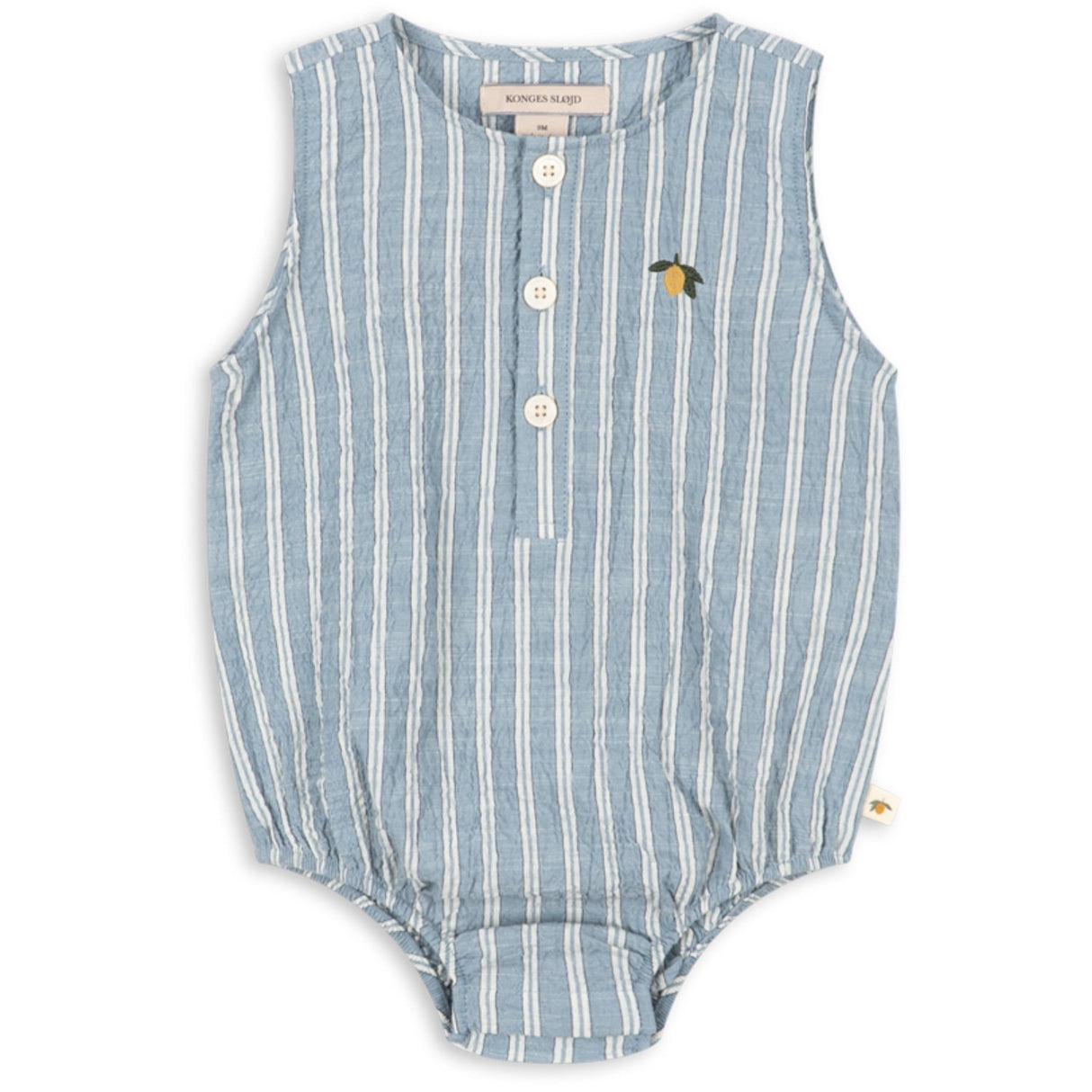 Konges Sløjd Trio Bleu Stripe Elliot Romper Gots