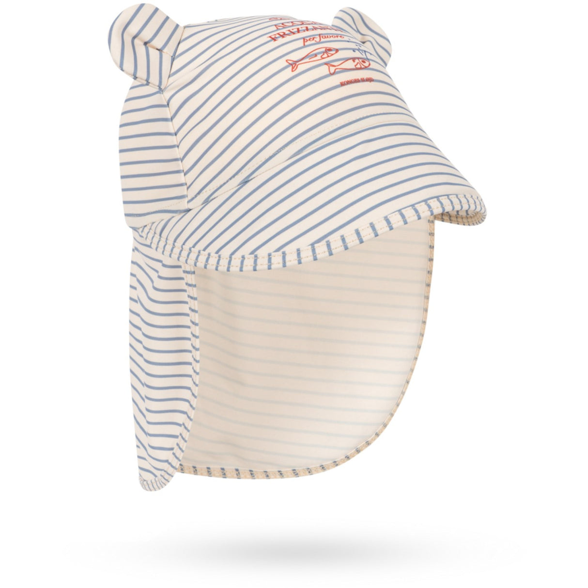 Konges Sløjd Stripe Bluie Aster Bear Sun Hat Grs