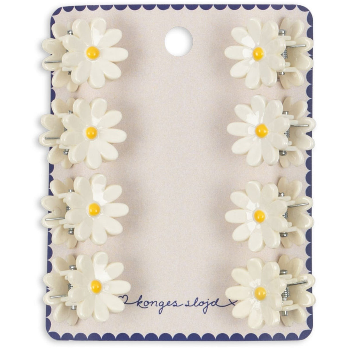 Konges Sløjd Antique White 8 Pack Daisy Mini Hair Claw