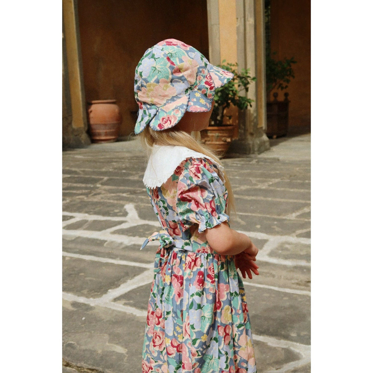 Konges Sløjd Bloomiegrape Blues Coeur Collar Dress Gots