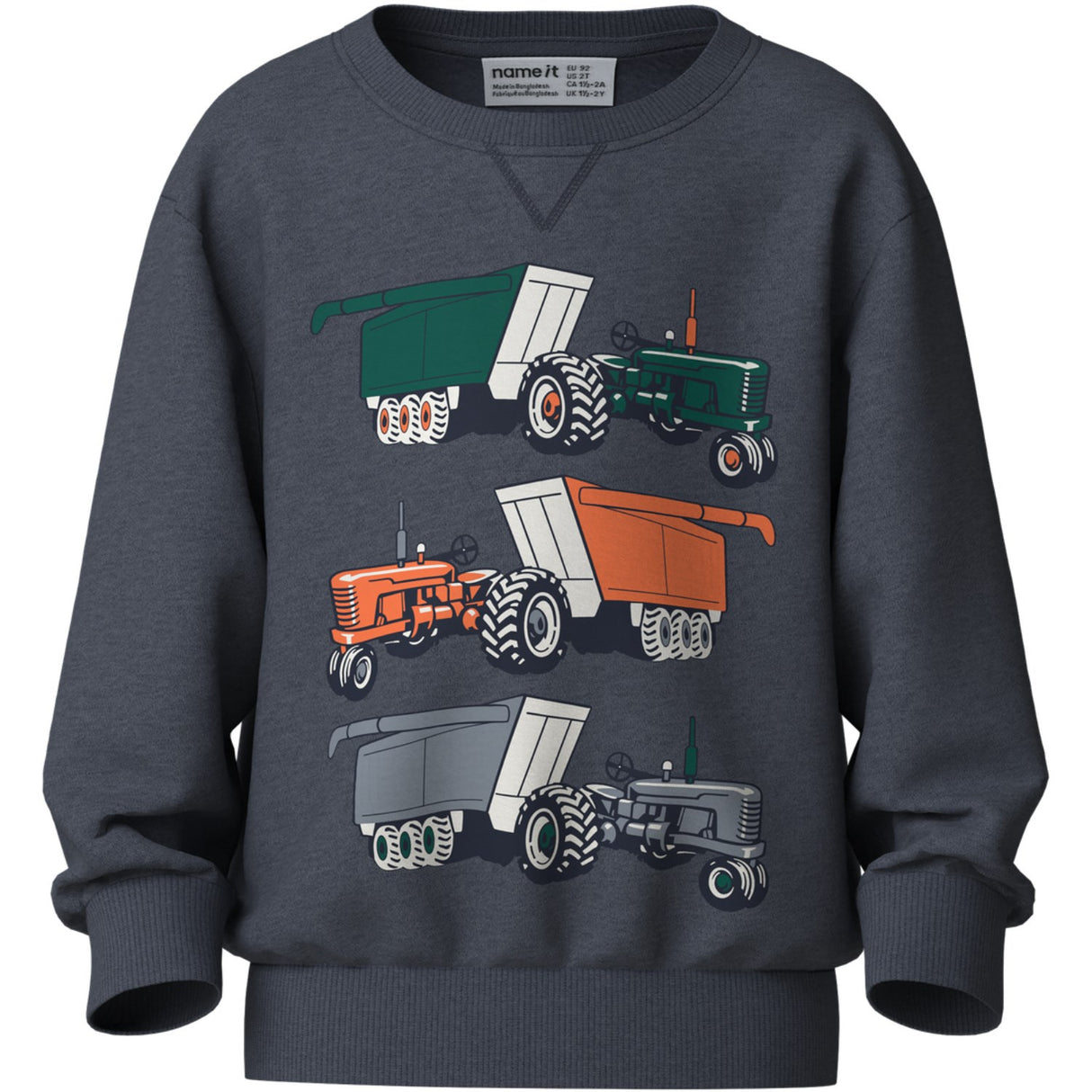 Name It Ombre Blue Tractors Nmmvimo Ls Nreg AOP Sweat Bru