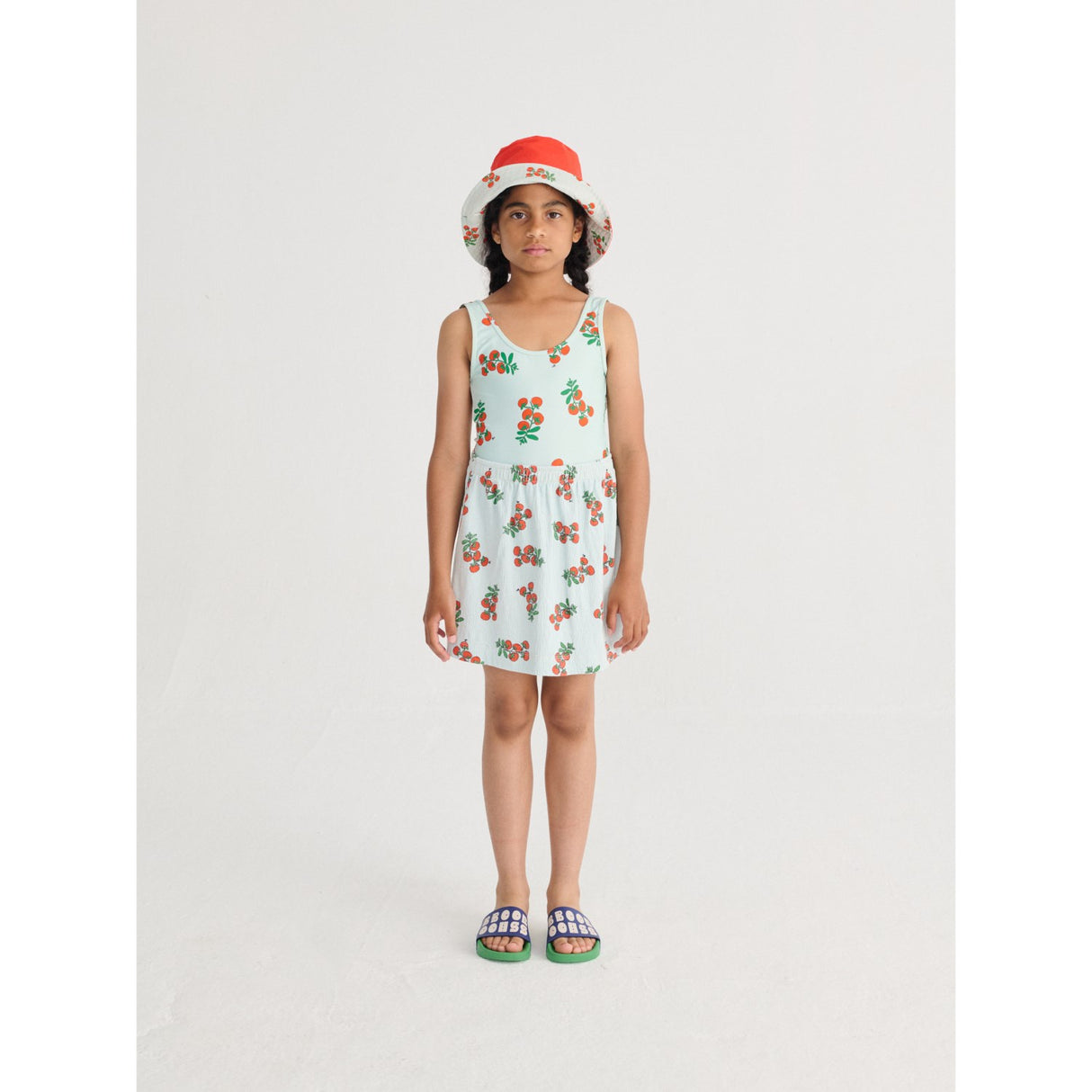 Bobo Choses Red Juicy Tomatoes All Over Reversible Hat