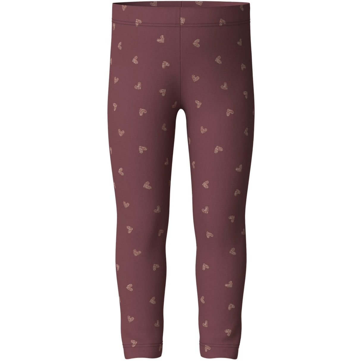 Name It Wild Ginger Pink Glitter Hearts Nmfvivian Glitter Leggings
