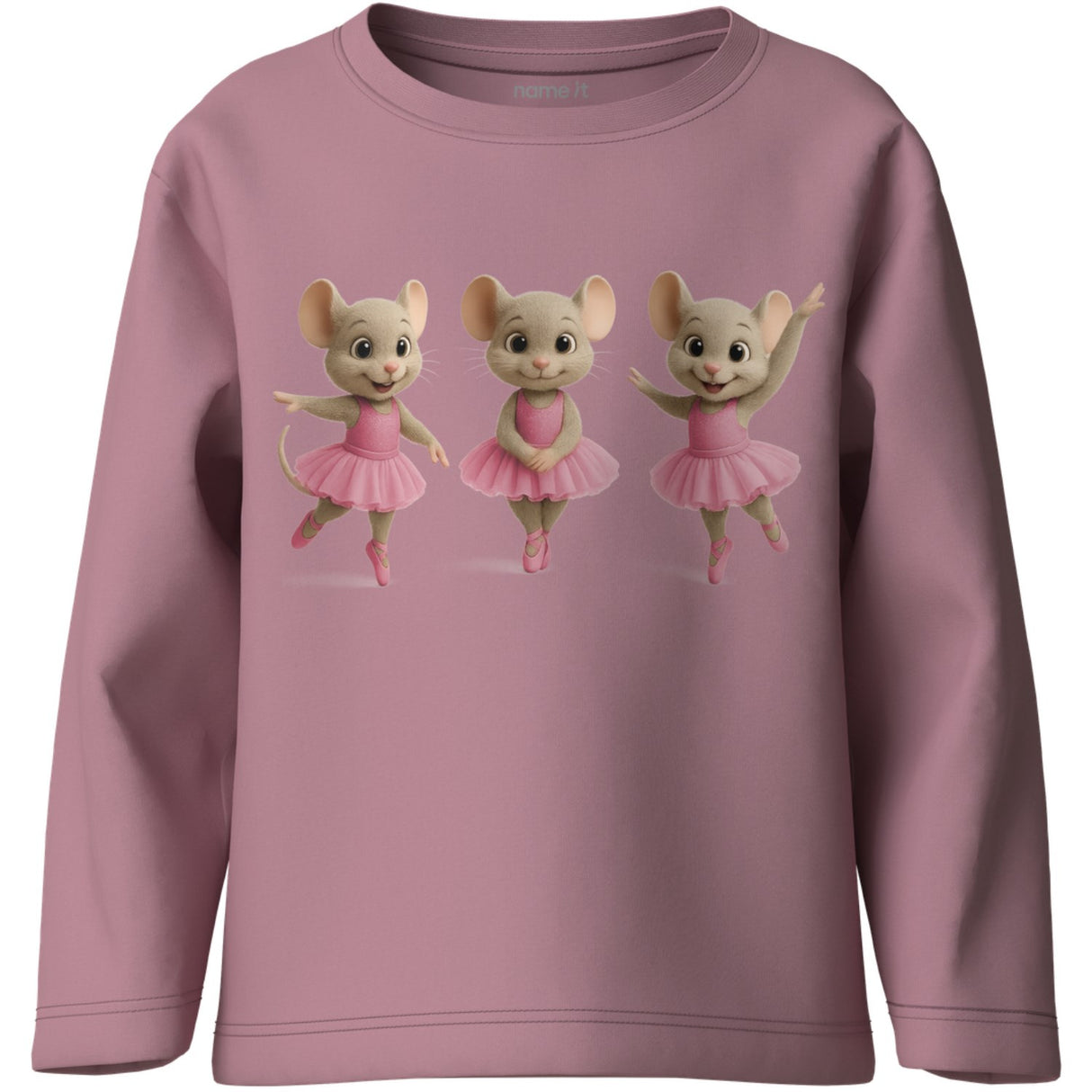 Name It Lilas Ballerina Mice Nmfvotea Ls Nreg Top