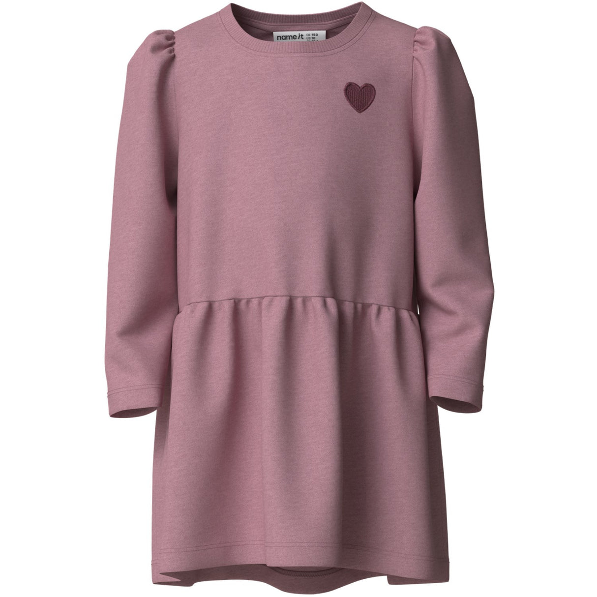 Name It Lilas Heart Embroidery Nmfvima Ls Swe Dress Bru