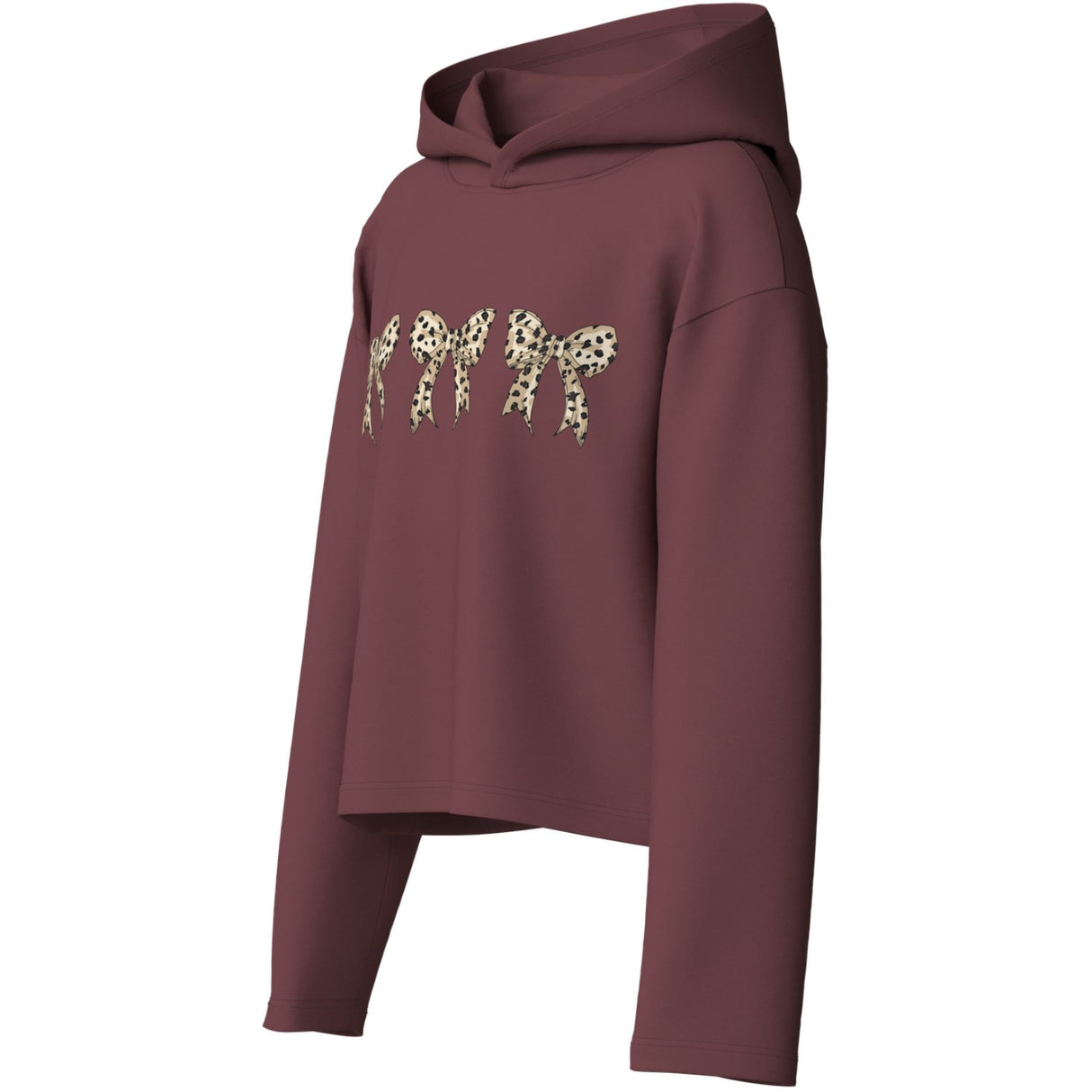 Name It Wild Ginger Leo Bows Nkfviala Ls Short Rlx Sweat Wh Bru