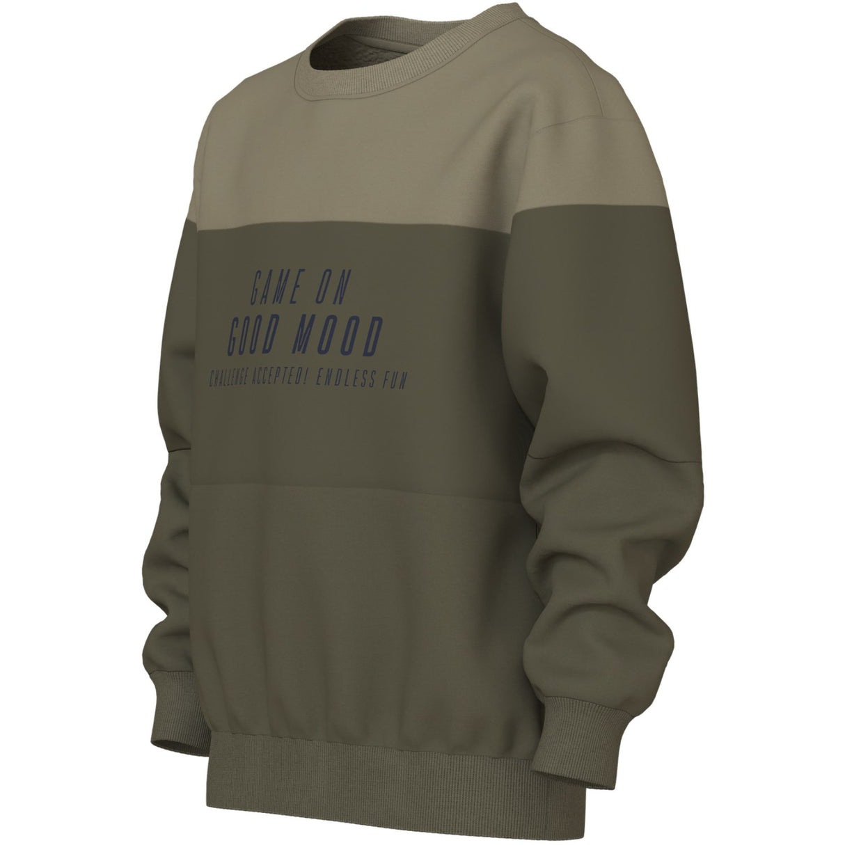 Name It Olive Night Game On Nkmvemil Ls Nreg Sweat Bru