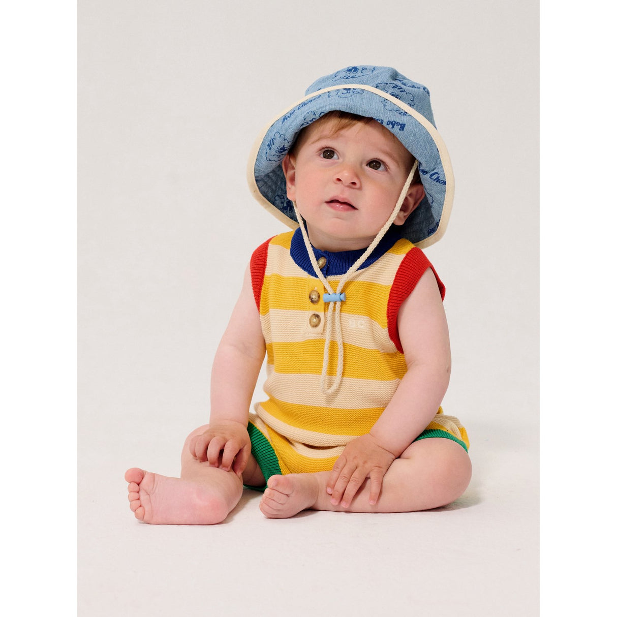 Bobo Choses Prussian Blue Pickles The Dog All Over Bucket Hat