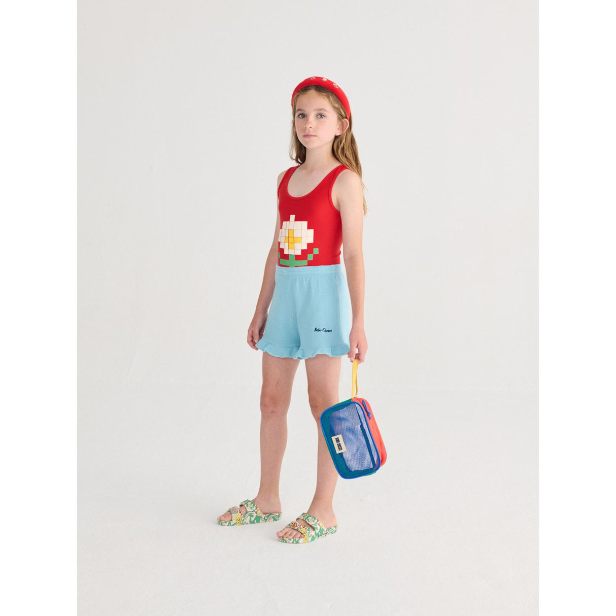 Bobo Choses Red Pixel Daisy Swimsuit