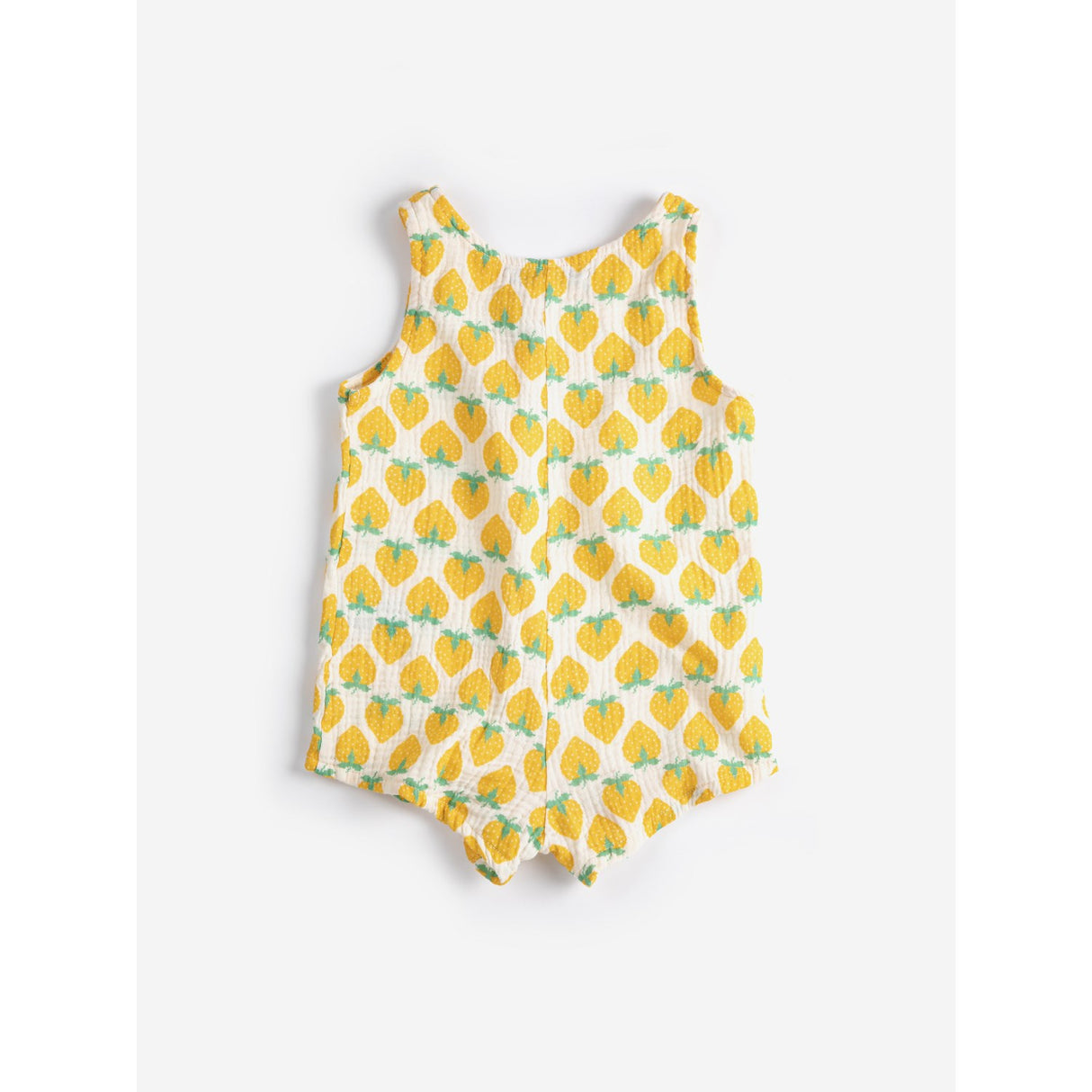 Bobo Choses White Strawberry All Over Woven Playsuit